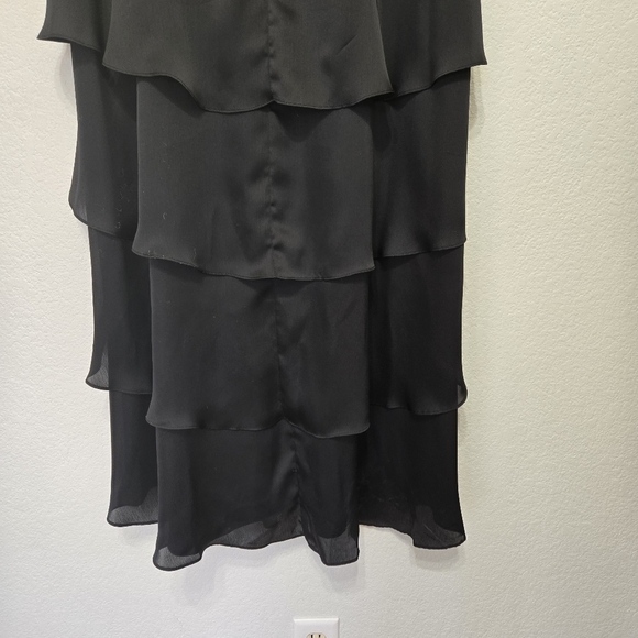 Xscape Maxi Black Scallop Skirt Size 12 - Picture 6 of 9